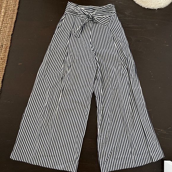 Zara Pants - ZARA Striped Wide Leg Pants (XS)